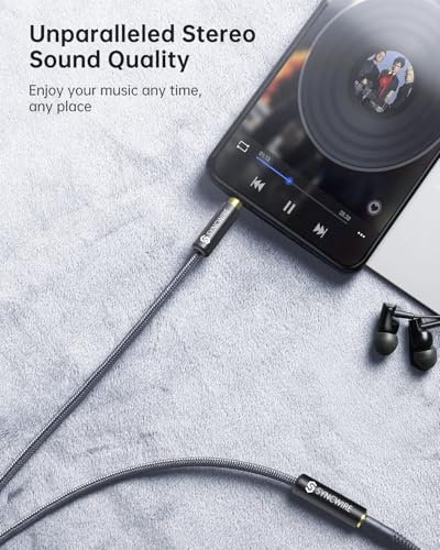 Headphone Extension Cable - 6FT [Hi-Fi Sound][Gold Plated Jack][TRS] Nylon-Braided 3.5mm Male to Female Audio Extension Cord Compatible with iPhone