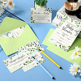 25 Sets Greenery Baby Shower Invitations, Diaper Raffle Tickets, Baby Shower Book Request Cards With Envelopes For Neutral, Gender Reveal Party Decorations