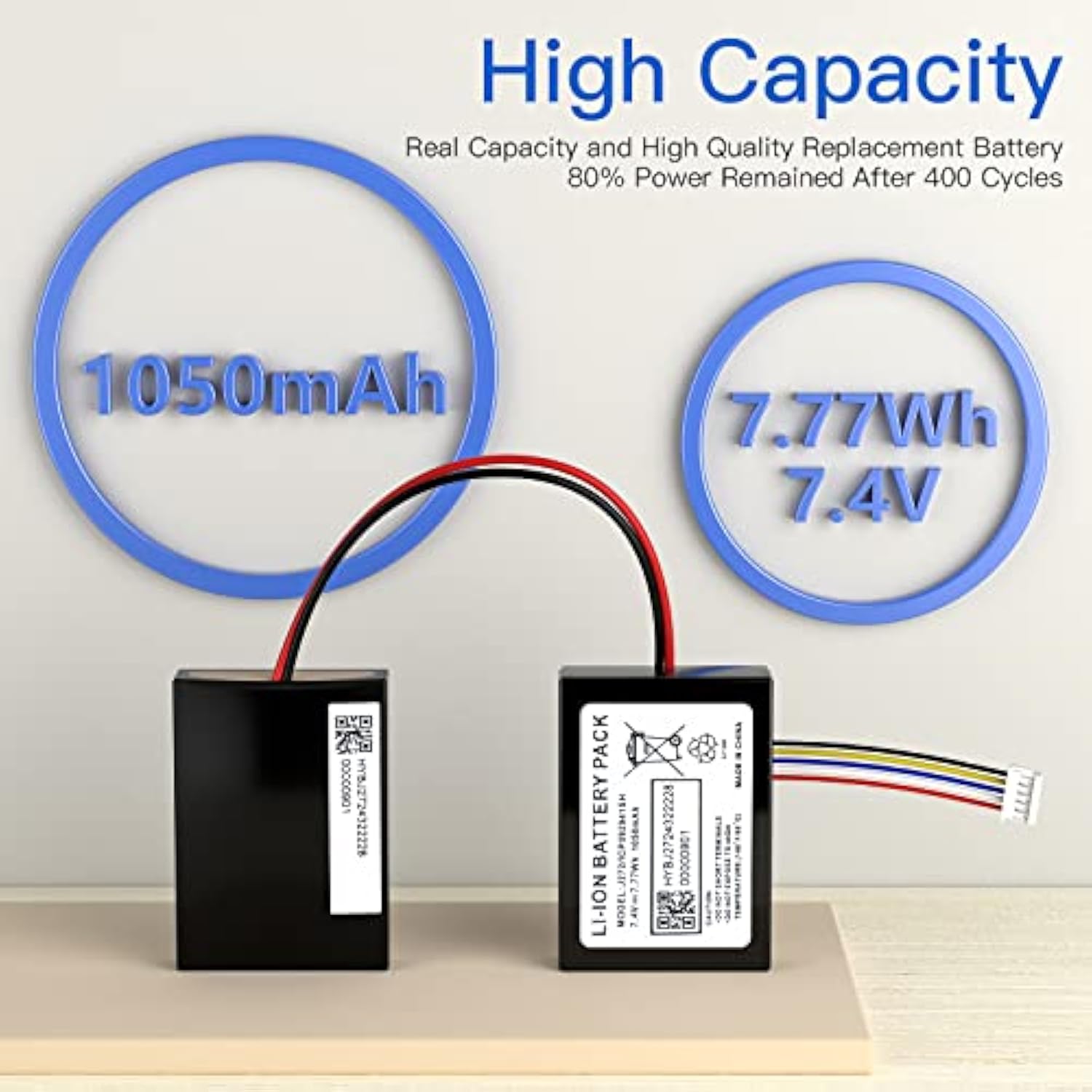 Battery For Beats Pill 2.0 Speaker 1050Mah Li-Ion 7.4 V Replacement Battery For Beats Pill 2.0 J272/Icp092941Sh Wireless Portable Bluetooth Speaker