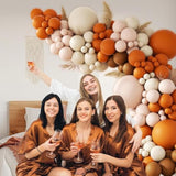 147pcs Fall Balloon Arch Kit – Nude, White & Burnt Orange Thanksgiving Décor