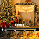 Warm White 1000 Led Christmas Cluster Lights Plug In, 50Ft Christmas String Lights Outdoor Waterproof With Remote, 8 Modes Christmas Tree Lights For Christmas Tree Wreath