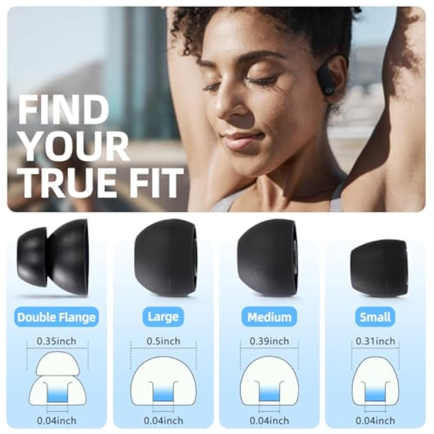 Replacement Ear Tip For Powerbeats Pro, Beats Earbuds Replacement Tips,Wireless Earphone Headphones, Silicone Earbuds Buds Set With Cleaning Kit ?Black?