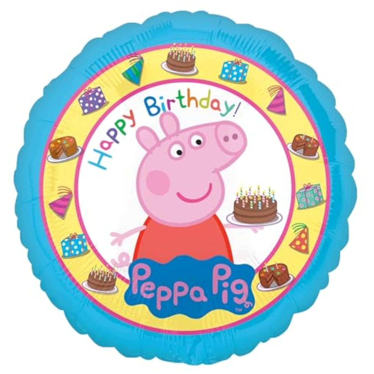Anagram Peppa and George Happy Birthday Party Supplies Pig Foil Balloon Bouquet Decorations, BQ_4288