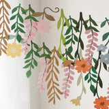 Paper Flower Garland with Rectangular Leaves for Wedding Birthday Baby Shower