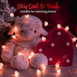 Valentine’S Day Fairy String Lights - 10.5 Ft 30 Led Pink Heart Battery Operated Fairy Lights With Timer And Remote, Twinkle Heart Lights For Wedding Diy Indoor Christmas Gift Valentine'S Day