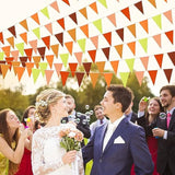 164 Ft Fall Pennant Banners Orange Banner Decorations Pennant Flag Garland Bunting For Happy Fall Decor Thanksgiving Day Harvest Autumn Wedding Birthday Party Outdoor Garden Hanging Decoration