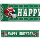 Football Happy Birthday Banner Decorations Birthday Signs Giant Birthday Party Supplies Fence Yard Signs Outdoor Decorations Photo Backdrop 6 Feet