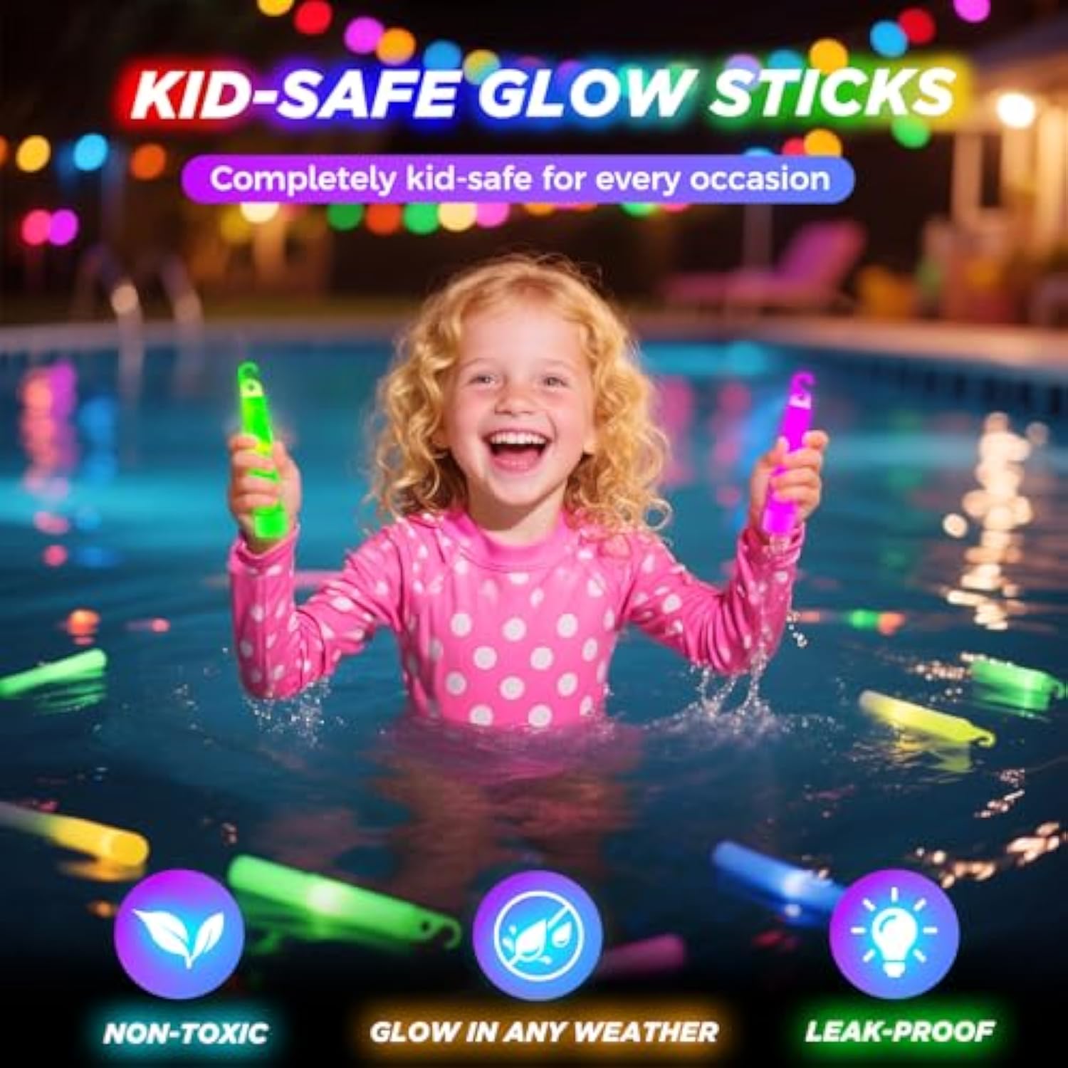 54 Pcs Glow Sticks - 4 Inch Glow In The Dark Sticks Halloween Party Favors, Waterproof Glow Sticks Lights Bulk Party Pack For Kids With 9 Hours Duration, Party Favors Light Stick For Halloween Party