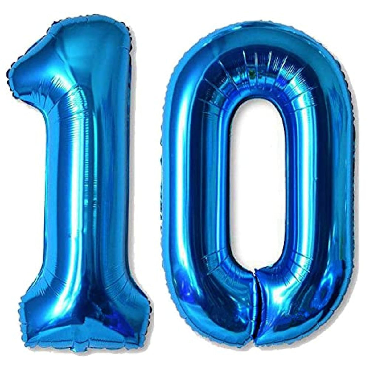 42 Inch Blue Jumbo 10 Number Balloons Big Foil Mylar Balloons For 10Th Birthday Party Decorations And Anniversary Events Decorations