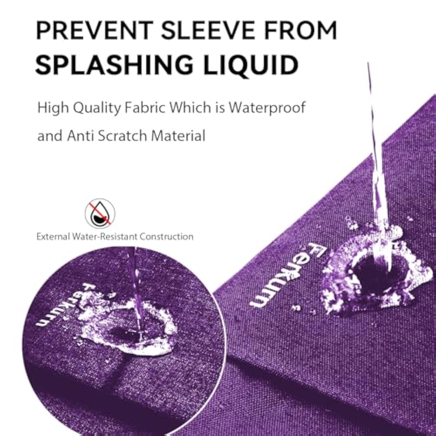 Purple Laptop Sleeve, 14 Inch, Compatible With Macbook Pro 2021, Notebook Asus, Acer Chromebook, Handmade, Zipper