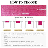 6 Packs 12 X 72 Inches Sequin Table Runner, Hot Pink Glitter Table Runner For Birthday Party Supplies Wedding Engagement Baby Shower Holiday Celebration Event Decorations