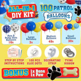 All-In-1 Paw Balloons Garland Arch Kit With Bonus Dog Bone & Paw Print Balloons For Paw Birthday Decorations – Paw Balloons Backdrop, Paw Party Supplies For 3Rd Yo Boy
