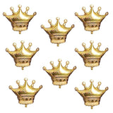 8Pcs Gold Crown Foil Balloons Party Decorations.Wedding Bridal Shower Marriage Engagement Party Supplies
