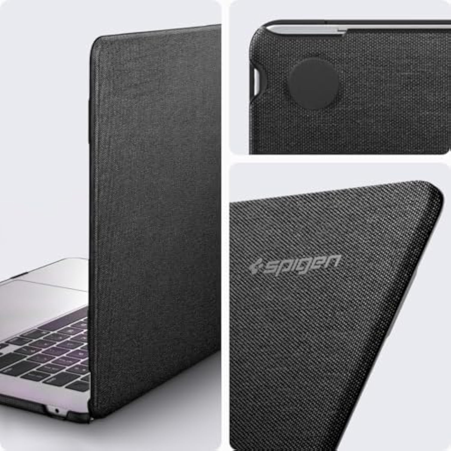 Spigen for MacBook Air 15 inch Case M4 (2025), MacBook Air 15 inch M3/M2 (2024-2022), Urban Fit Protective Premium Fabric Case Cover, A3241 A3114 A2941 Black