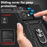 Phone Case For Motorola Moto G 5G 2025/Moto G 5G 2026/Moto G Play 2026 Case With Hd Screen Protector & Slide Camera Cover & Kickstand, [Military-Grade] Phone Case, Black