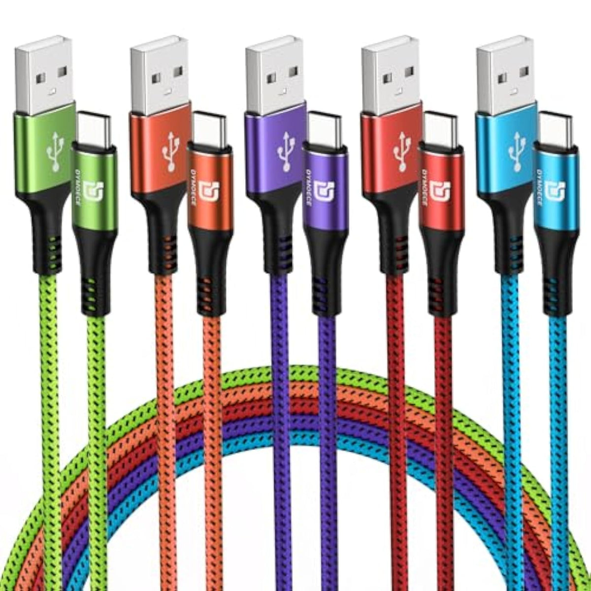 Usb C Cable (5 Pack 10Ft) Usb A To C Charger Fast Charging Nylon Braided For Samsung Galaxy S9 S8 Note 9 Note 8 Galaxy Note 20 10 S21 S20 S10 Plus Usb Type C Cable