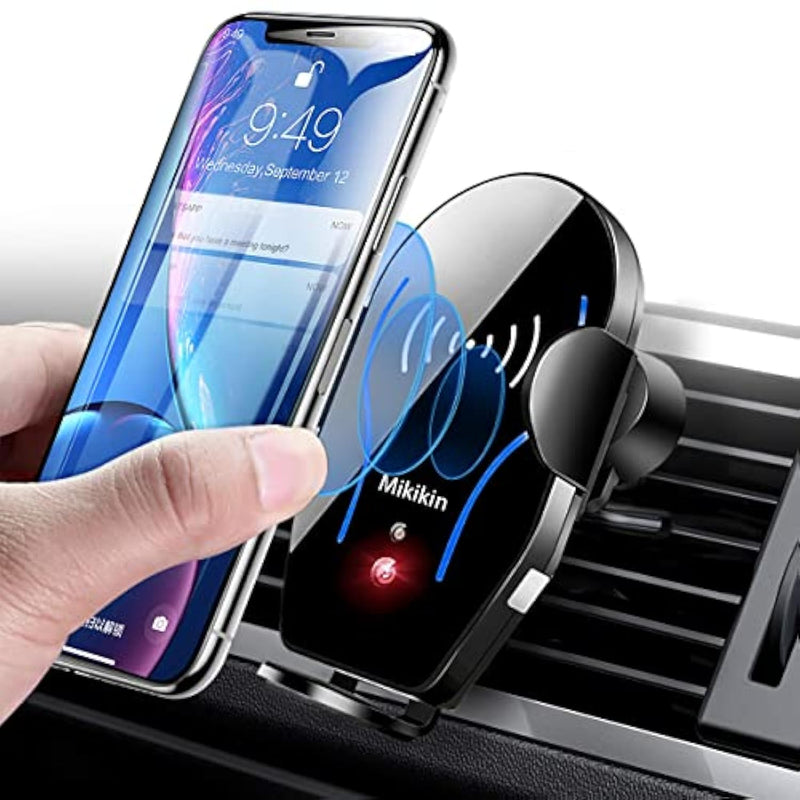 Wireless Car Charger, Auto-Clamping Car Phone Holder Mount 10W 7.5W Fast Charging Air Vent Car Charger