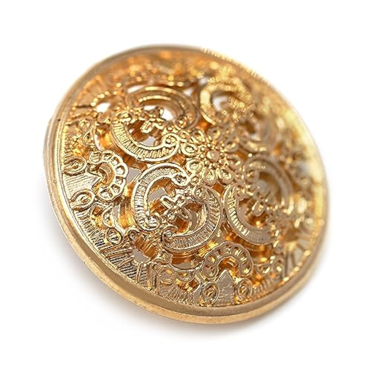 Vintage Hollow Embossed Metal Shank Sewing Buttons 20 Pcs - 18Mm, 23/3