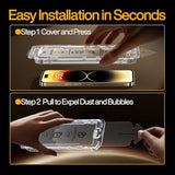 3-Pack Screen Protector For Iphone 14 Pro Max With 3-Pack Camera Lens Protector, Clear 9H Tempered Glass Film, Super Fast Installation (Dust-Free & Bubble-Free), Alignment Tool