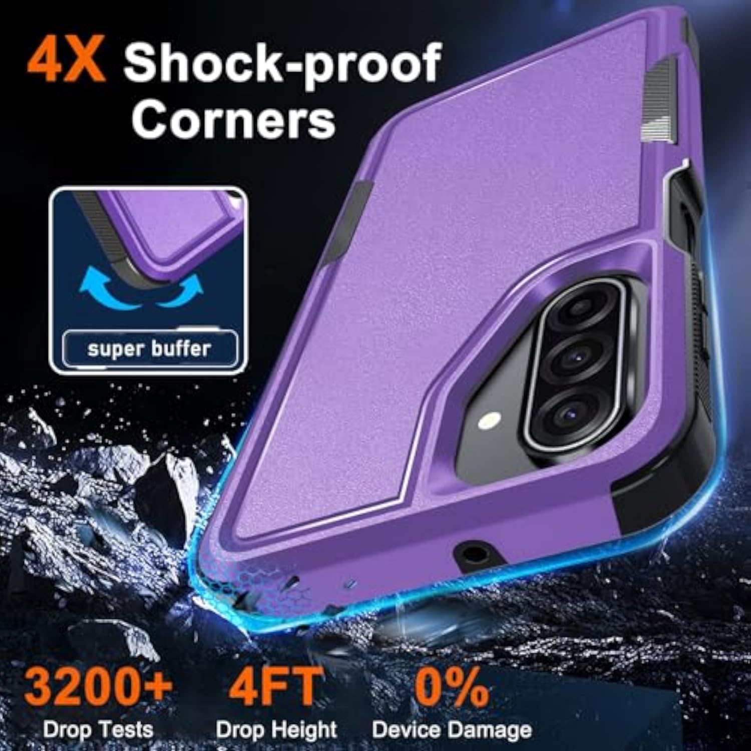 Lavender Case for Samsung Galaxy A17 5G Phone with Built-in Screen Protector