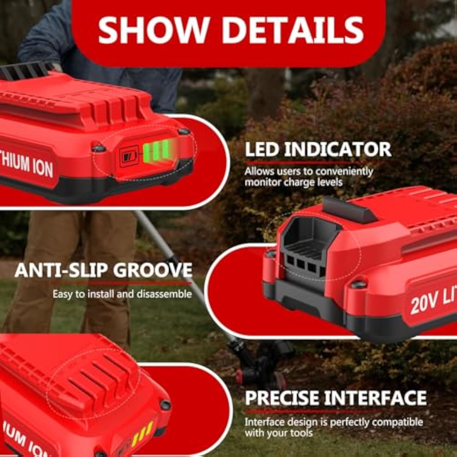 2Pack 20V 3.5Ah Replacement V20 Craftsman 20V Lithium Battery And Charger Kit For Cmcb202 Cmcb204 Cmcb206 Cmcb201 Cmcb100 Cmcb124 With Craftsman 20Volt Battery Charger