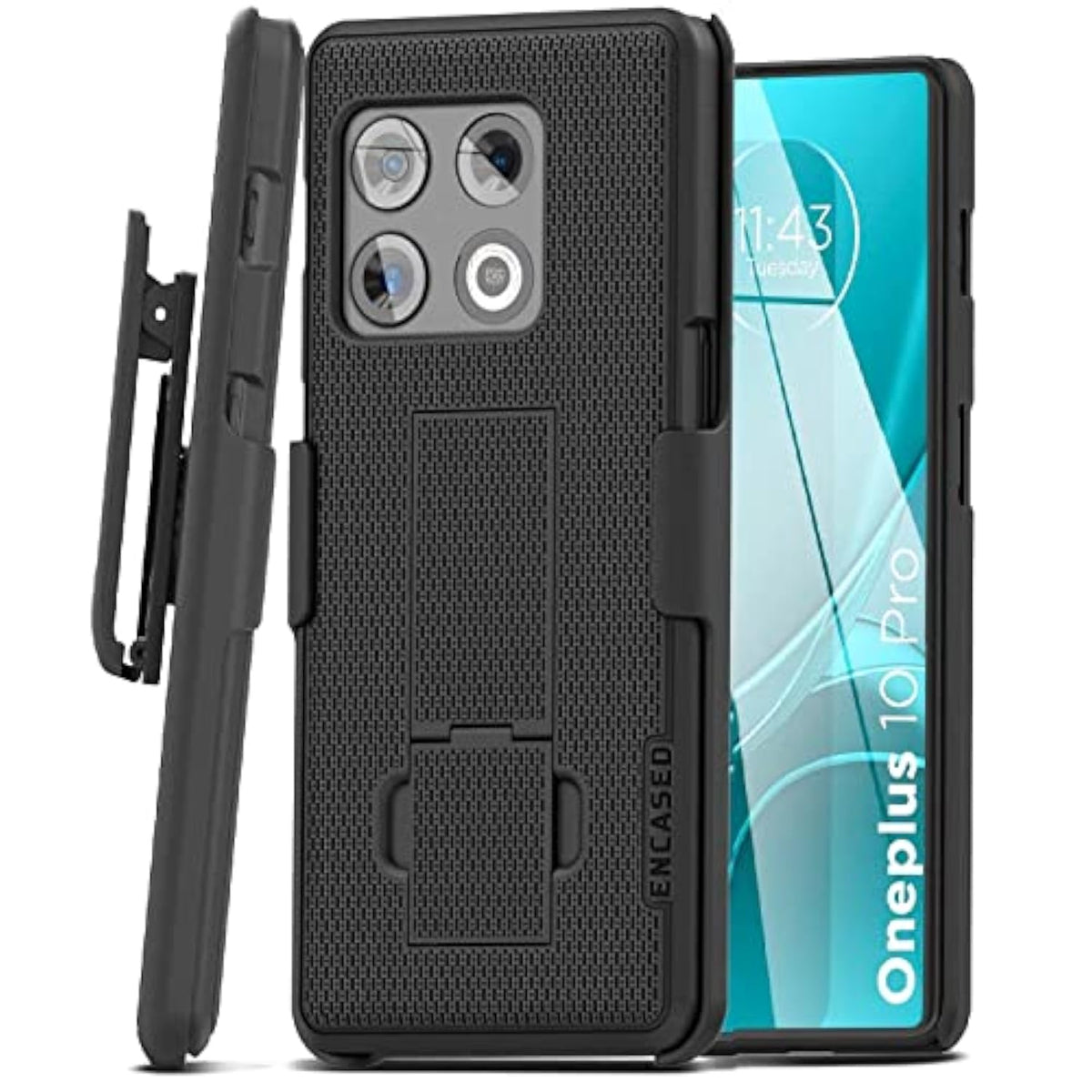Slim Fit with Kickstand OnePlus 10 Pro 5G Case with Belt Clip Holster