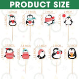 36-Piece Cute Penguin Cupcake Toppers for Birthday and Holiday Party Decor