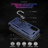 Galaxy S20 FE Case with Screen Protector and Ring Shockproof Blue