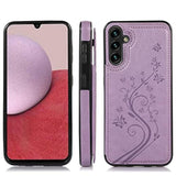 Phone Case For Samsung Galaxy A36 5G With Tempered Glass Screen Protector And Card Holder Wallet Cover Stand Flip Leather Cell Accessories A 36 36A Lte Sm-A366U Women Men Purple