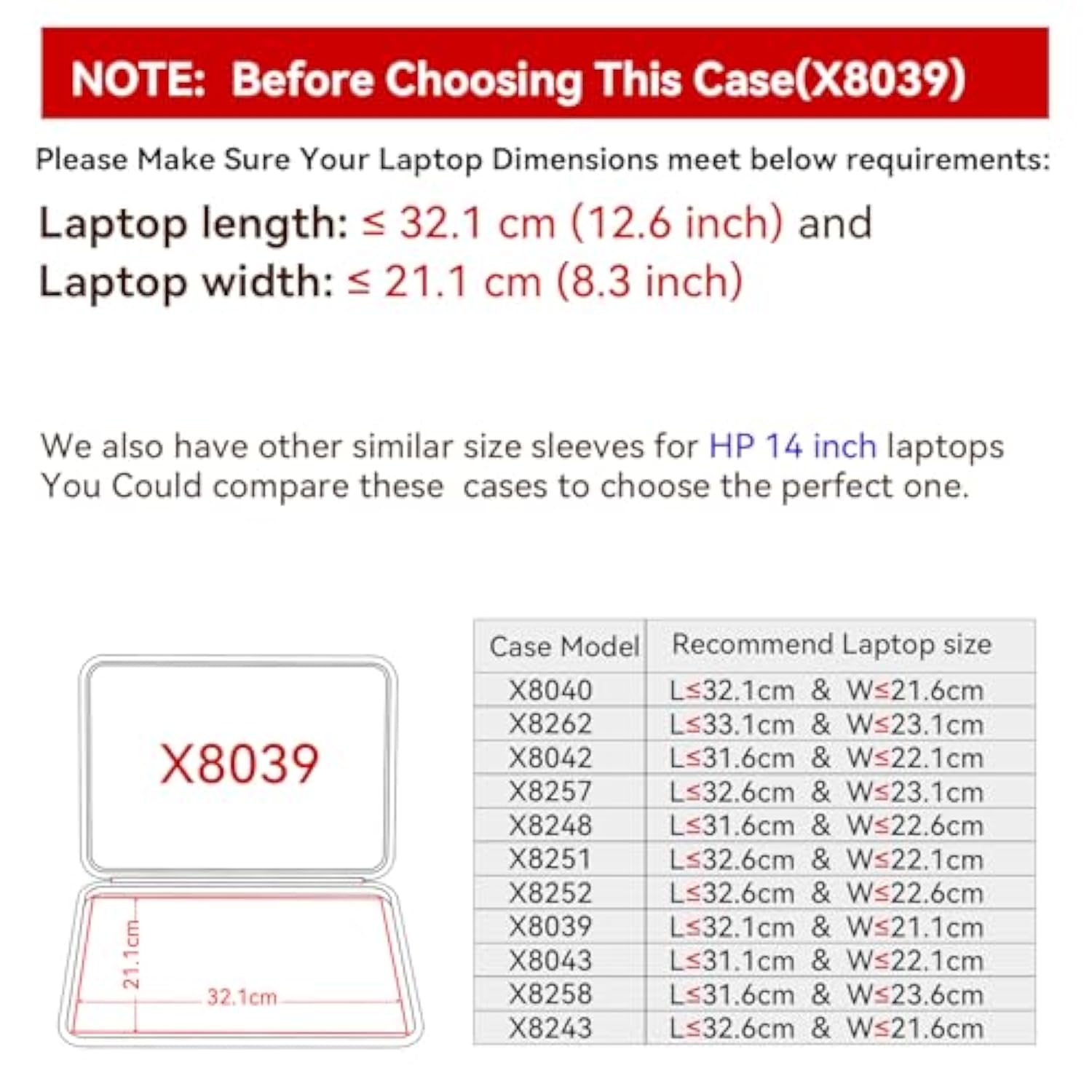 Smatree Hard EVA Protective Sleeve Case Compatible for 14 inch HP Pavilion x360 2-in-1 Laptop 14t-ek1000/14t-ek200/14-ek2087nr, for 14 inch HP Envy x360 14t-es000, Waterproof Slim Laptop Bag (X8039)