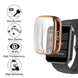 Watch Case Compatible with RUIMEN D1 1.85" Smart Watch, TPU Case with Screen Protector, Gold