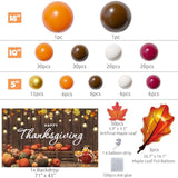 197 Pcs Thanksgiving Balloon Arch Kit Orange Brown White Garland Party Backdrop Decor