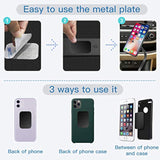 10-Pack Metal Plates for Phone Magnetic Car Mounts Adhesive Sticker Black