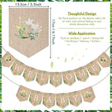 Welcome Baby Banner Greenery Banner Bunting Garland Burlap Greenery Decorations Sign For Gender Neutral Baby Shower Rustic Boho Decor Party Favors
