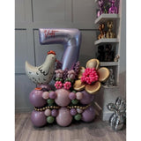 8Pcs Walking Chicken Animal Balloons,White And Black Chicken Walking Balloons Animals Birthday Party Decorations Supplies