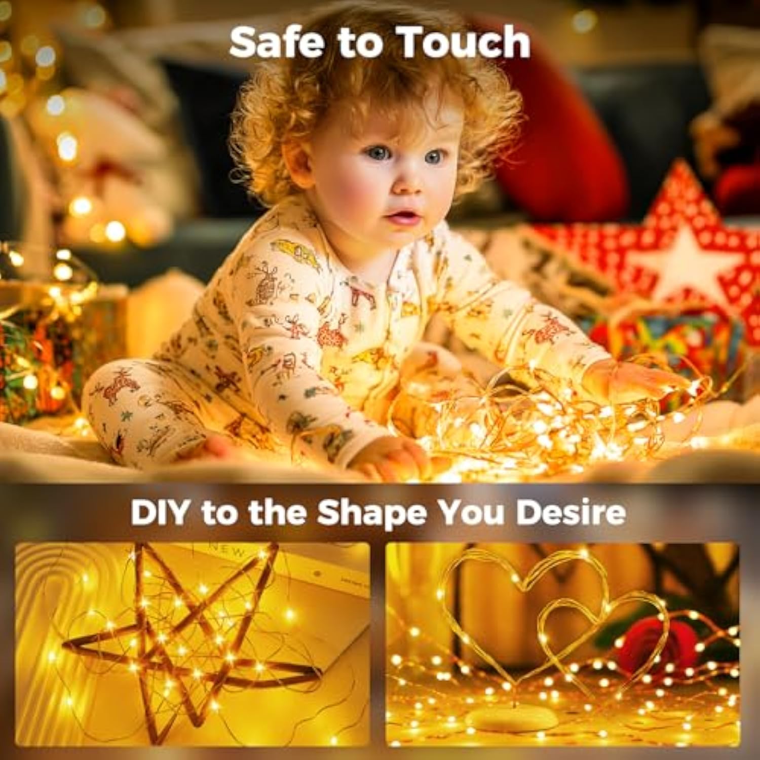 Fairy Lights Plug In With Remote, 33Ft 100 Led Outdoor Twinkle Lights Waterproof With Timer, 8 Modes Indoor String Light