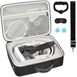 Carrying Case For Meta For Quest 3/ 3S, For Oculus Quest 2 Virtual Reality Headset/Touch Controllers/Elite Strap Vr2 Accessories With Silicone Face Cover, Lens Protector-Grey(No Device)