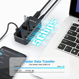 Usb 3.0 Hub 4 Port Powered Usb 3.0/Usb C Hub Upgraded Version With 2-In-1 3.3F