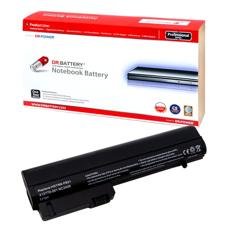 DR. BATTERY 411126-001 HSTNN-FB21 Battery Replacement for HP EliteBook 2540p 2