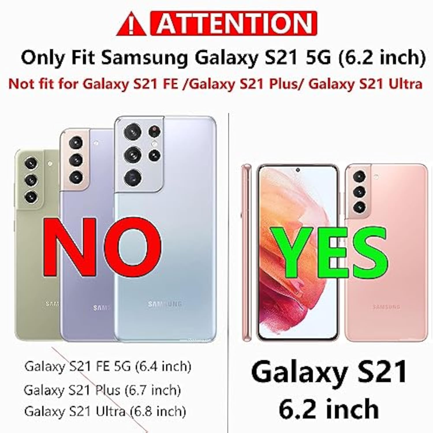 Heavy-Duty Samsung Galaxy S21 Case with HD Screen Protector, Military Grade Drop Tested, Red