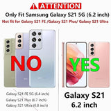 Heavy-Duty Samsung Galaxy S21 Case with HD Screen Protector, Military Grade Drop Tested, Red