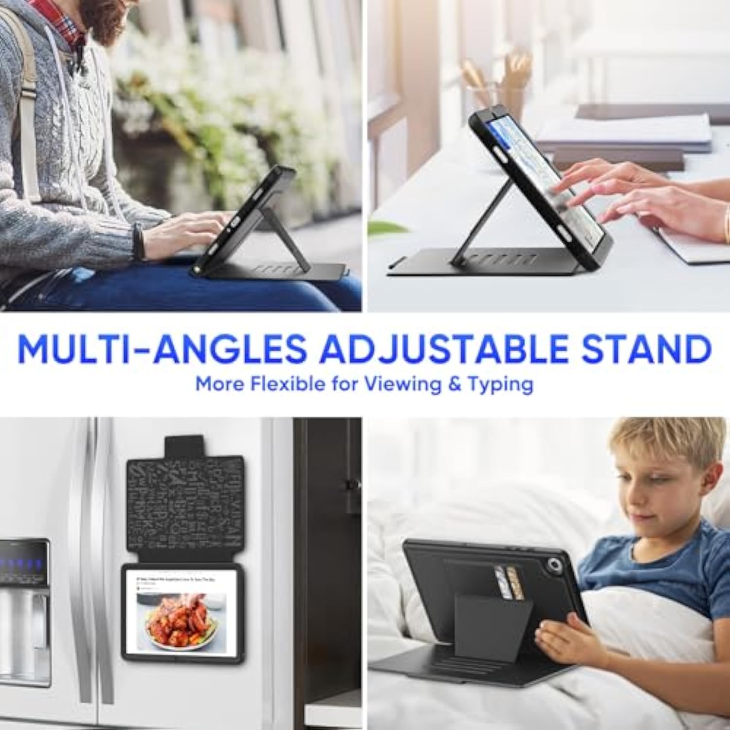 Case For Samsung Galaxy Tab A9+ Plus 11'', Auto Sleep/Wake Case With Magnetic Multiangles Stand, Card Slot For Galaxy Tab A9+/ A9 Plus 11'' Smx210/X216/X218, (Black)