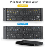 Foldable Bluetooth Keyboard - Portable Keyboard With Storage Bag, Rechargeable Full Size Ultra Slim Compatible Ios Android Windows Smartphone Tablet And Laptop(Keyboard+Bag)