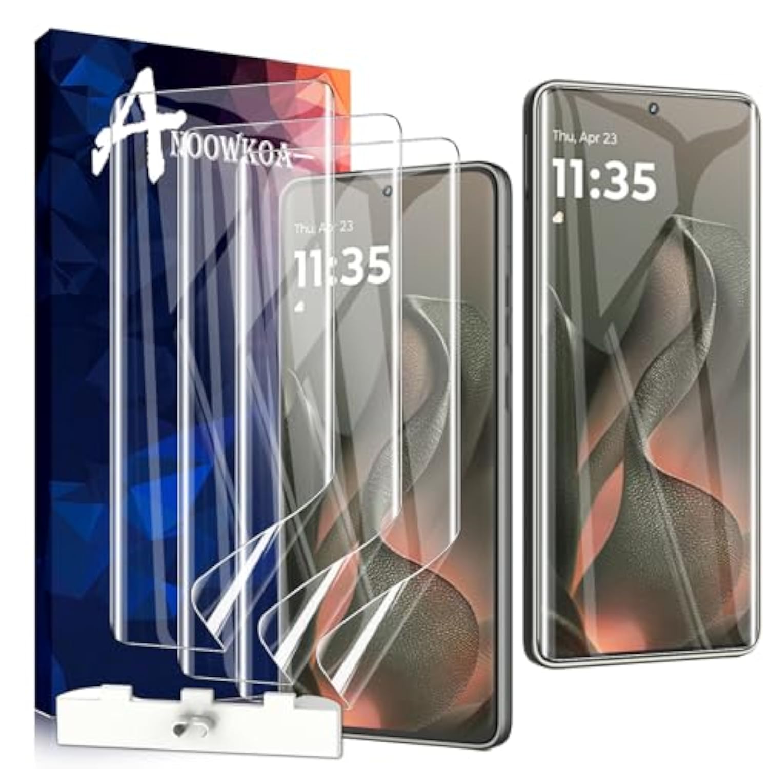 3 Pack For Motorola Moto Edge 2025 Screen Protector.Soft Tpu Film Not Glass With Mounting Tool.Full Coverage.Hd Clear.Bubble-Free.Support Fingerprint Unlock.Easy Installation