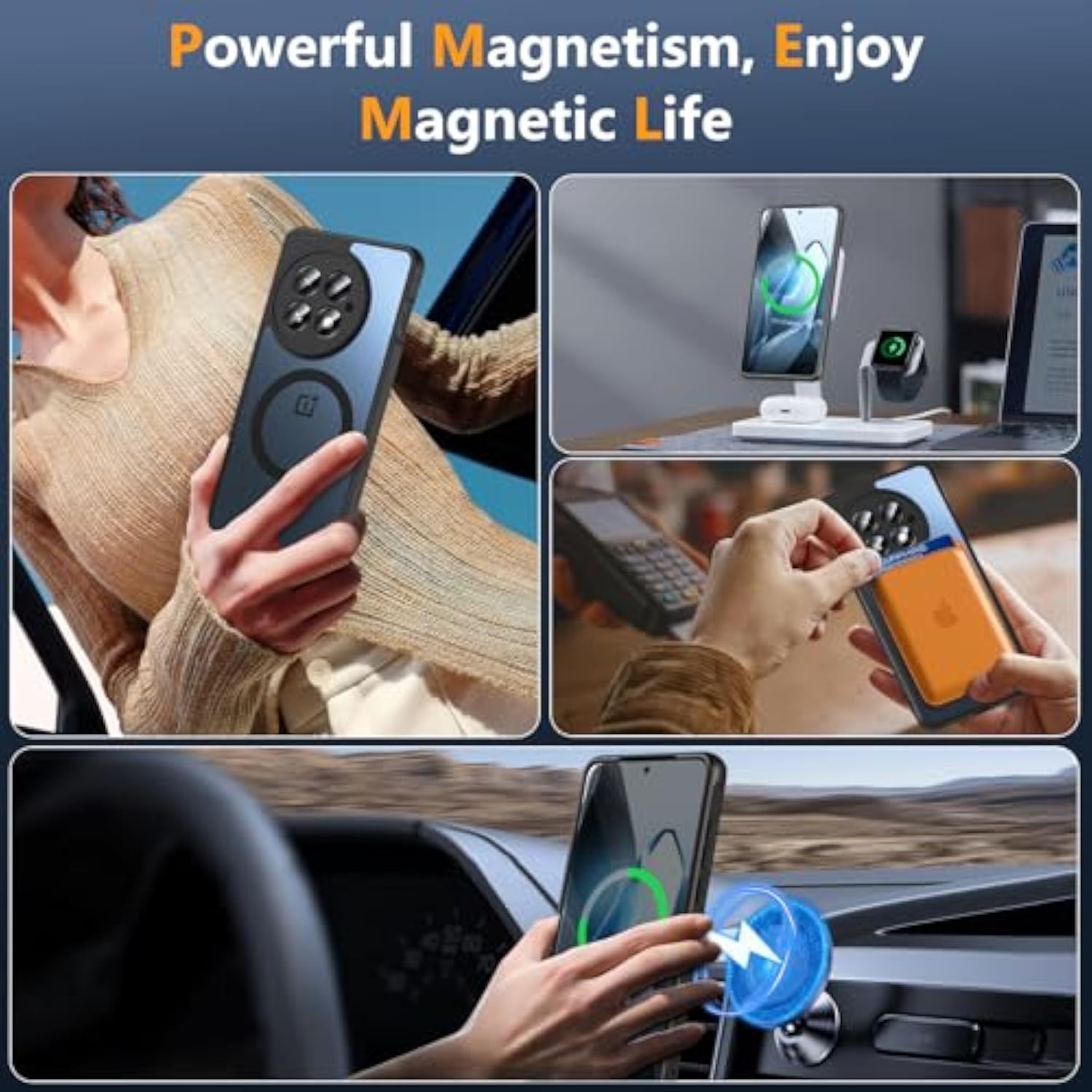 Magnetic For Oneplus 13 Case [Compatible With Magsafe] Translucent Matte Shockproof Slim Fit Military Grade Drop Proof Protection Anti-Fingerprint Cover Phone Case For Oneplus 13 5G 2025(Black)