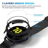 [2Pack] Compatible With Samsung Galaxy Watch Active 2 Screen Protector Case, Bumper Full Around Cover (Matte Black, 40Mm)