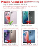 Phone Case Compatible With Motorola Moto G Power 5G 2024 Case With Hd Screen Protector & Slide Camera Cover & Kickstand, [Military-Grade] Phone Case For Motorola G Power 2024 (Red)