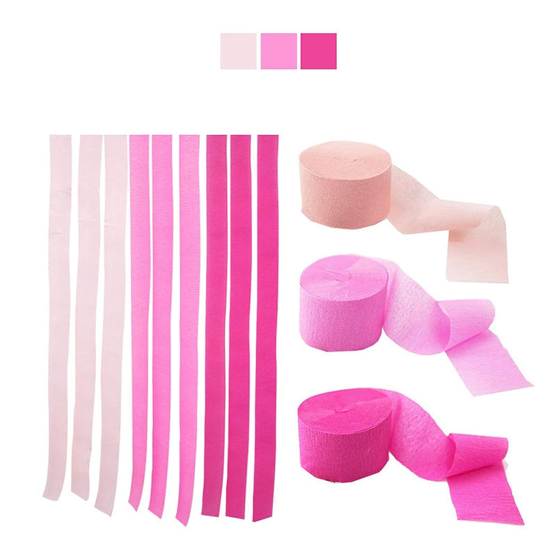 Streamers Paper 216Ft Long 1.77In Wide Lovely Pink Kits Crepe Paper Streamers,