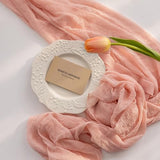Fresh Salmon Cheesecloth Table Runner 120 in Fall Party Home Decorations
