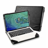 Laptop Sleeve, Protective Case Cover Compatible With Hp Probook 450 G8/G9, 455 G10/G9/G8, Envy X360 15-Ew Series 15.6 Inch Laptops, Pu Leather, Business Design, Stand Function, Pen Holder